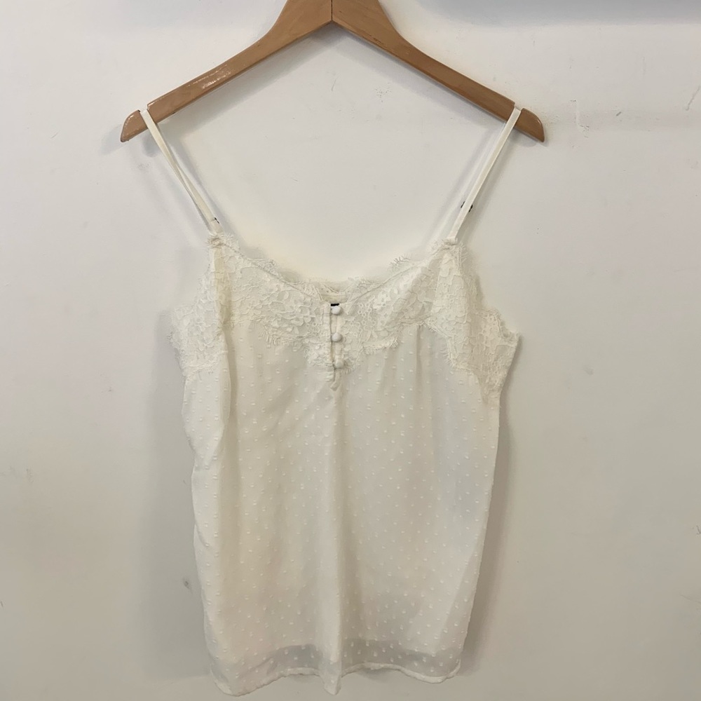 Abercrombie & Fitch white lace tank